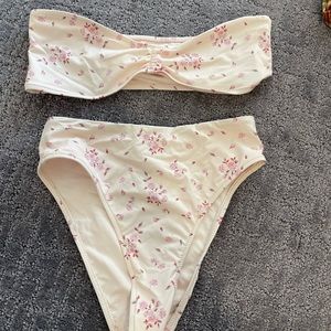 Frankie’s Bikini - Size XS, Pink Floral, Mid Rise